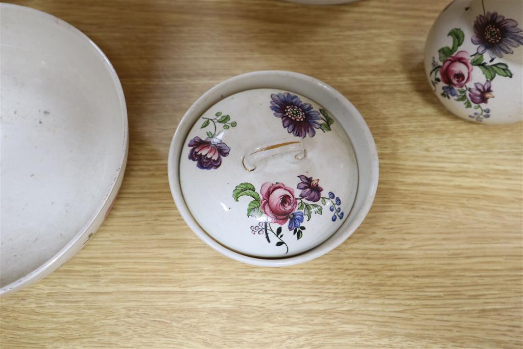 A Bisto earthenware six piece dressing set, pail 25cm excl. swing handle